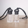 8ml 10ml 12ml Glass Perfume Diffuser Empty Bottles Multi-Style Black Frosted Car Air Fresheners with Screw Cap Sealing