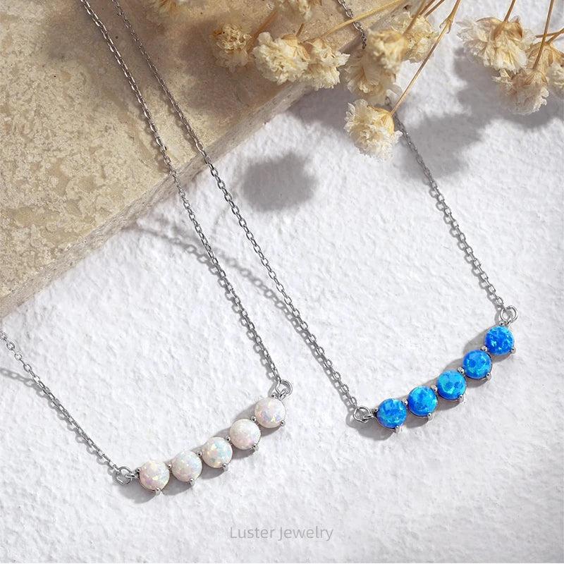 Luster Hot Selling Fire Opal Fine Jewelry 925 Sterling Silver Necklace for Women