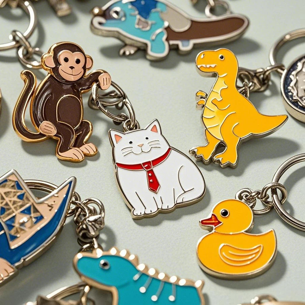 Custom Logo Factory Wholesale 3D Hard Soft Enamel Zinc Alloy Metal Design Keychain Keyholder Metal Personalized Key Chains