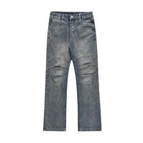 Men's Loose Fit Stonewashed Winter High Street Casual Denim Jeans