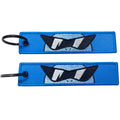 Custom China Factory Flight Embroidery Keychain Woven Key Tag  Embroidered Keychains