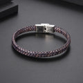 New Design Woven Leather Rope Bangle Personalized Fashion Retro Casual Genuine Leather Bracelet for Men Jewelry