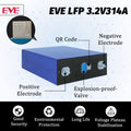 Eu Stock EVE 3.2v 314Ah Lifepo4 Battery Rechargeable Cells LFP Lithium Ion Batteries 8000 Time Cycles EU Warehouse DDP 3-5days