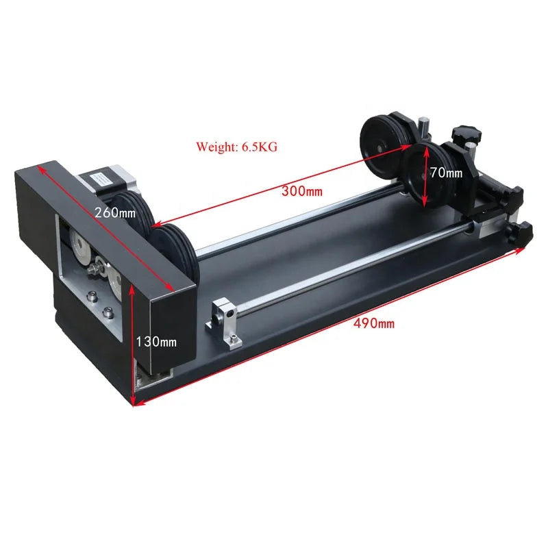 4 Wheel Roller Laser Rotary Attachment Rotation Z Axis for CO2 Laser Engraving and Cutting Machine