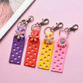 DIY Shoe Charms Can Be Installed on the Key Chain 2D Cartoon Action Figure Flower Keyring Personalized Custom Soft PVC Keychain