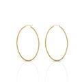Chris April Fashion Jewelry 316L Stainless Steel PVD Gold Plated Moon Funky Retro Oval Big Hoop Earrings