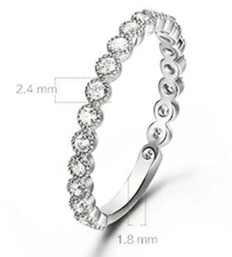 Trending Full Cubic Zirconia Ring Wholesale Cubic Zirconia 925 Sterling Silver Ring
