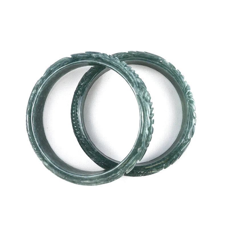 Fashion Accessories Jadeite Bangle Genuine Natural Green Jade Stone Bracelet for Gift for Women Size 55-60MM