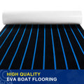 XYF Blue Over Black Grooved EVA Foam Sheet Modern Faux Teak Decking Outdoor Fishing Boat Engineered Flooring Brushed Technics