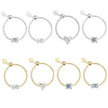 Gold S925 Sterling Silver Crystal Diamond Chain Link Drawable Open Adjustable Gemstone Rings