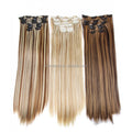Cheap 26 Colors 22inch  Silky Straight Invisible Clip Hair Synthetic Long 16 Clips Clip in Hair Extensions