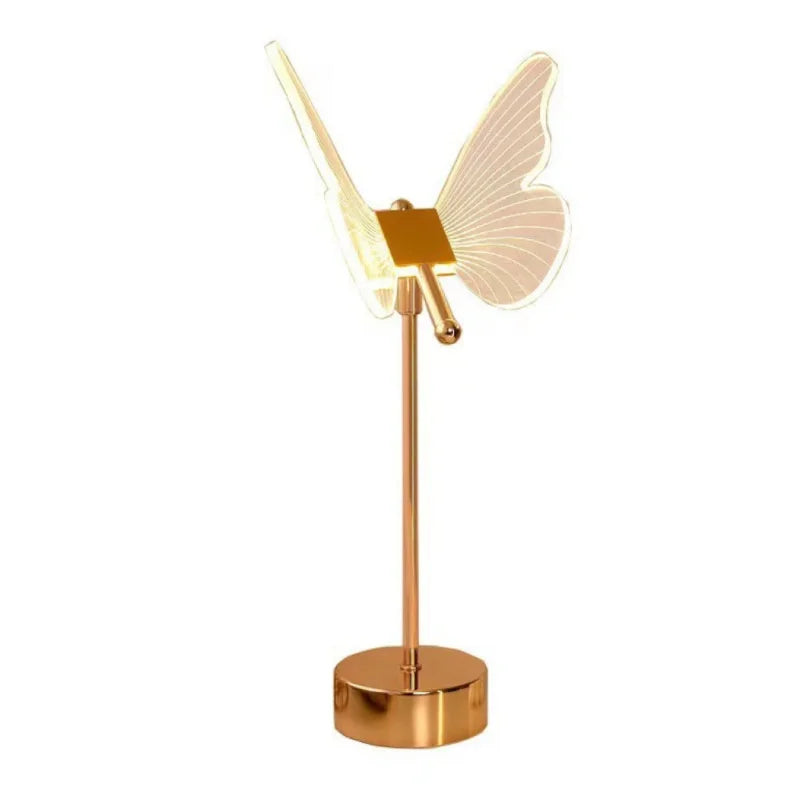 Light Luxury Simple Acrylic Butterfly Table Lamp Creative Modern Nightlight Decorative Bedside Furniture for Girls' Living Room