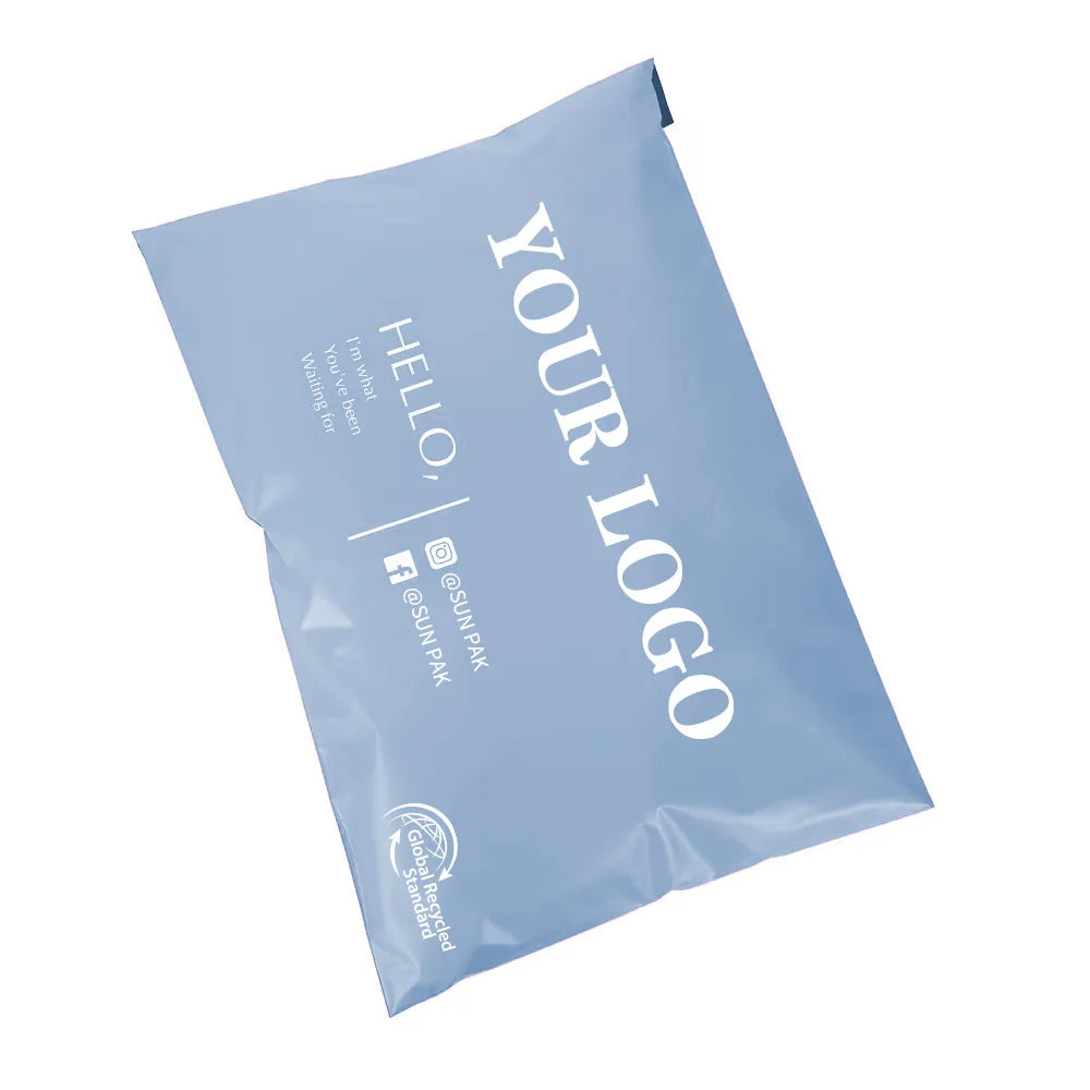 EN15343 Certified Custom Frosted Fall Metric PPWR Compliance Poly Mailers Ocean-Bound Waterproof Biodegradable Recyclable Socks