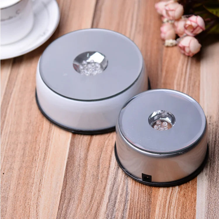 Wholesale Beautiful LED Light Base Show Crystal Glass Craft Display Stand Light Base