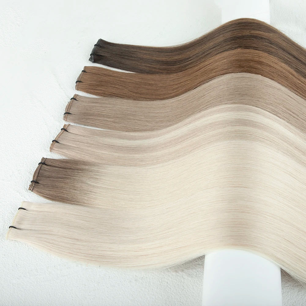 LeShine Russian Invisible Genius Weft New Hand Tied Seamless Genius Weft Hair Extension