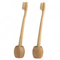 100% Natural Bamboo Toothbrush Stand Holder Eco-Friendly New Style with Biodegradable Feature for Hotels Nylon Bristles