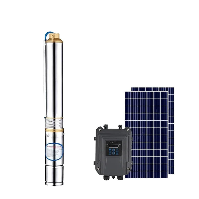Manufacturer Stainless Steel Brushless Submersible Deep Well Borehole Solar Water Pump for Irrigation Household