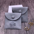 Custom Logo Small Velvet Jewelry Packaging Bag with Divider