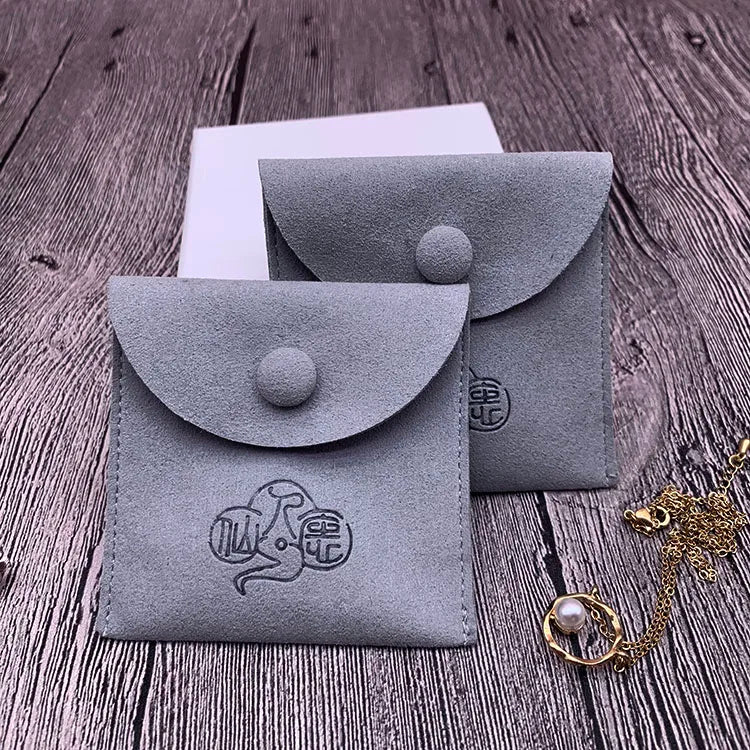 Custom Logo Small Velvet Jewelry Packaging Bag with Divider