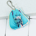 Customized High Quality Anime Figure Epoxy Resin Iridescent Acrylic Keychain Shaker Charm Acrylic Cute Glitter Rainbow Key Chain