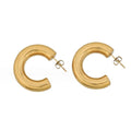 Trendy Jewelry Earring 18k Gold Plated Circle Chunky Hoop Earrings for Women Minimalist Jewelry