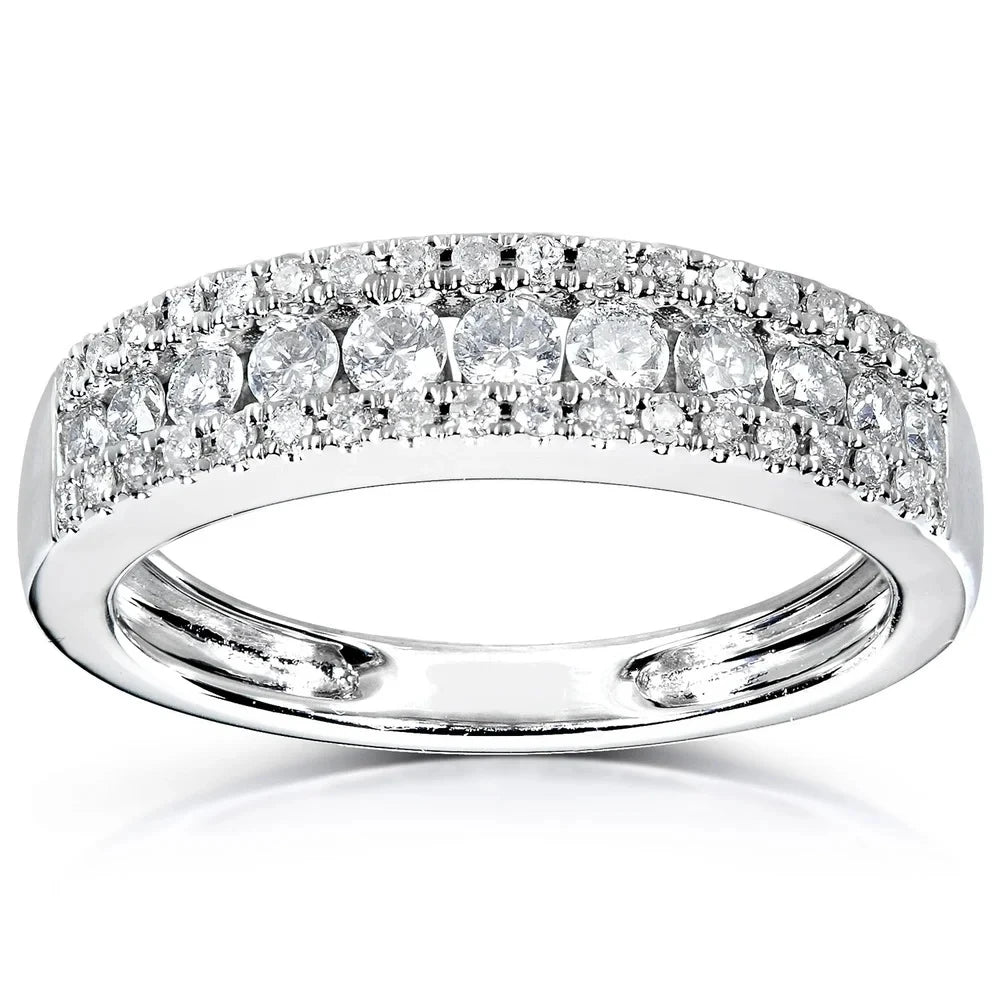 CAOSHI Sliver Color Women's Zircon Band Manufacture Simple Full Round CZ Zirconia Engagement Wedding Band Rings Zircon Women