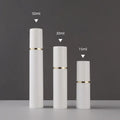 WOGU White Lotion Serum Bottle 15ml 30ml 50ml Skincare Cosmetic Packaging PP Golden Line Cosmetic Plastic Airless Pump Bottle
