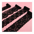 Luxury Eyelet Soft 100% Cotton Stretch Black Lace Trim Fashion swiss Lace Fabric for Pajamas Lingerie Women's Clothing