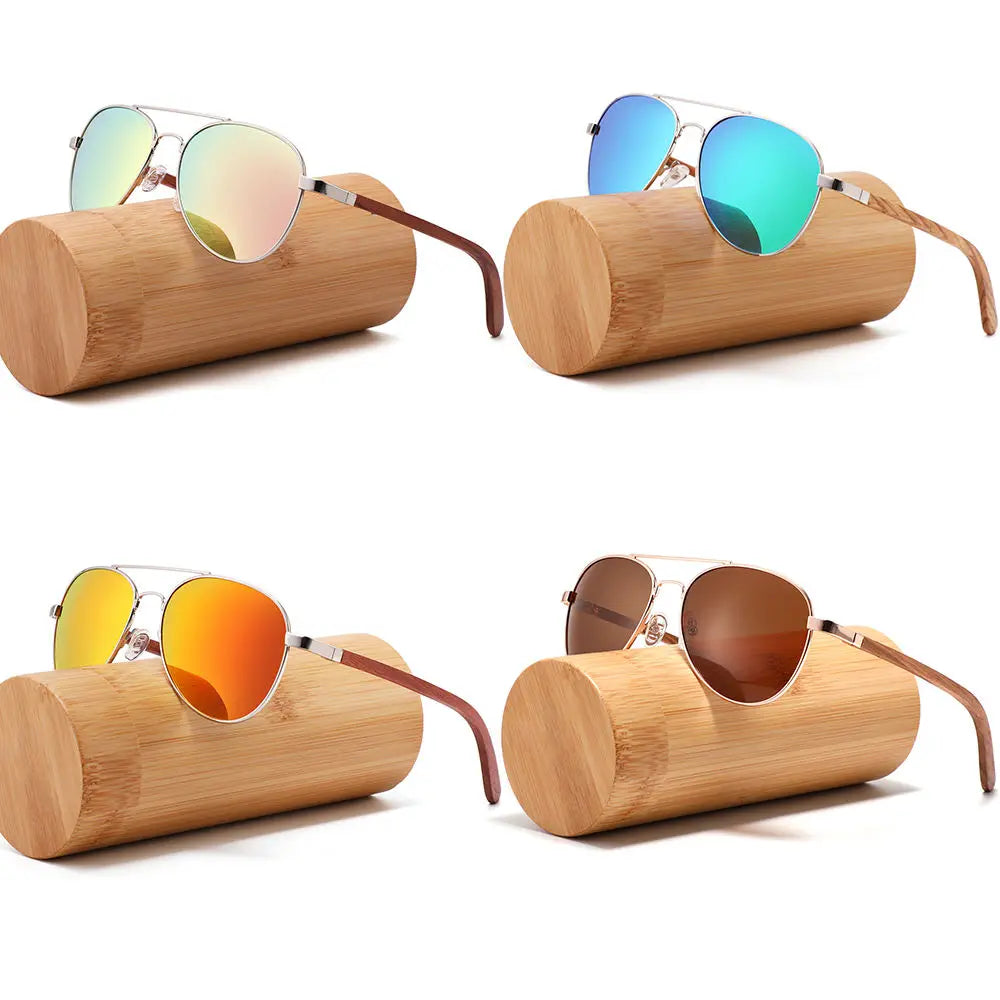 2022 Hot Selling Newest Fashion Glasses Design Custom logo Polarized Mirror Eyewear Men and Women Wooden Sunglasses
