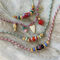 Bohemian Style Clothing Accessories Oval Colorful Chain Cross-Border Necklace Retro Rope Fine Chains Rope Chain Necklace