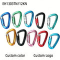 Custom Logo 12kn Aluminum Carabiner with Auto Triact Lock Premium Quality Hook for Outdoor Adventures