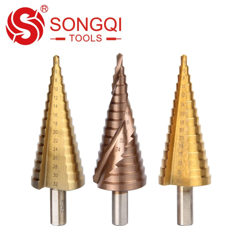 HSS Cobalt 4-32mm /4-20mm/4-12mm Step Drill Bit Set for Metal
