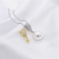 P218 10-11mm DIY Natural Real Freshwater Pearl Mounting Charm Pendant Accessory 925 Sterling Silver  Gold Plated Jewelry