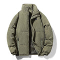 Stand Collar Men's Jacket Autumn and Winter Casual Father Outfit Autumn Plus Fleece Winter Winter Middle-aged Coat Top