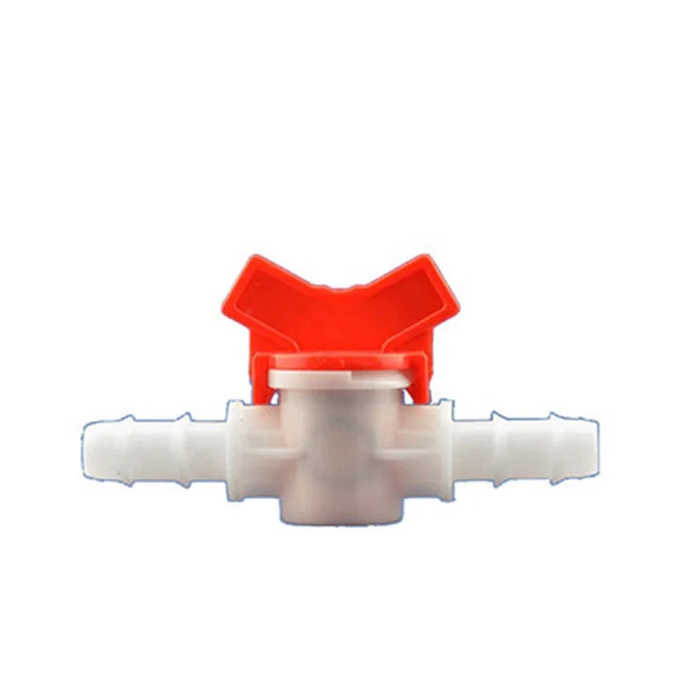 Hose Barb X 1/2" 3/4" BSP Male Thread Two Way Plastic Ball Valve Aquarium Garden Micro Irrigation Connector