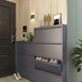 Large Capacity Shoes Rack Cupboard Cabinet Storage Steel Shoe Shelf Metal Shoe Shelf Organizer Rack