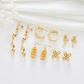 Gold Plated Bohemian Brass Earrings Jewelry Elegant Dainty Dangling Dangle Drop Earrings Women
