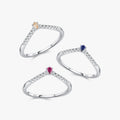 925 Sterling Silver Fine Jewelry Simple Arrow Trendy Ring Muti-Color Pear Cut Zircon Elegant Finger Rings for Women
