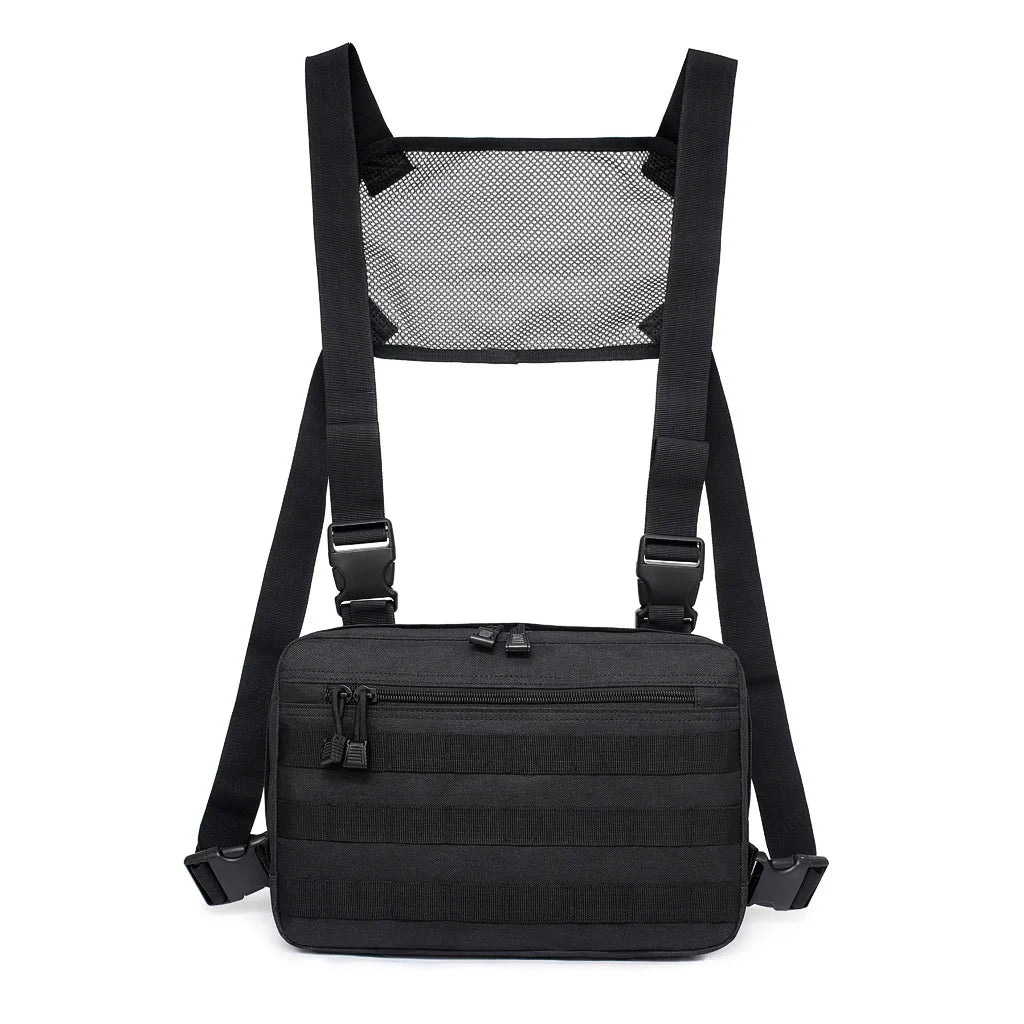 Customized Adjustable Tactical Chest Bag Portable Chest Vest Functional Shoulder Bag Running Waist Packs Vest Pouch