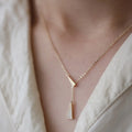 925 Sterling Silver Creative Triangle Pendant Clavicle Chain Necklace Women Adjustable Fashion 14k Gold Jewelry