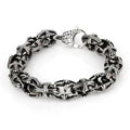 In Stock Men's Jewelry Bracelet Original New Silver Jewelry Skull Head Bracelet Wholesale Stainless Steel Masculine Bracelets