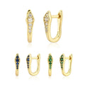 YHE0293 925 Sterling Silver Gold Snake Circle Huggies Hoops Women Fashion Luxury Jewelry 2025 Rock Punk Crystal Loops Piercing