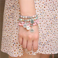 Natural Gemstone Beaded Bracelets With Lotus Charm Pendant Crystal Beads Bracelet Jewelry for Women Gifts
