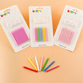 Wholesale Macaroon Color With Holders Birthday Cake Candles in Bulk
