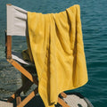 Embossed Cotton Beach Towel with Jacquard logo