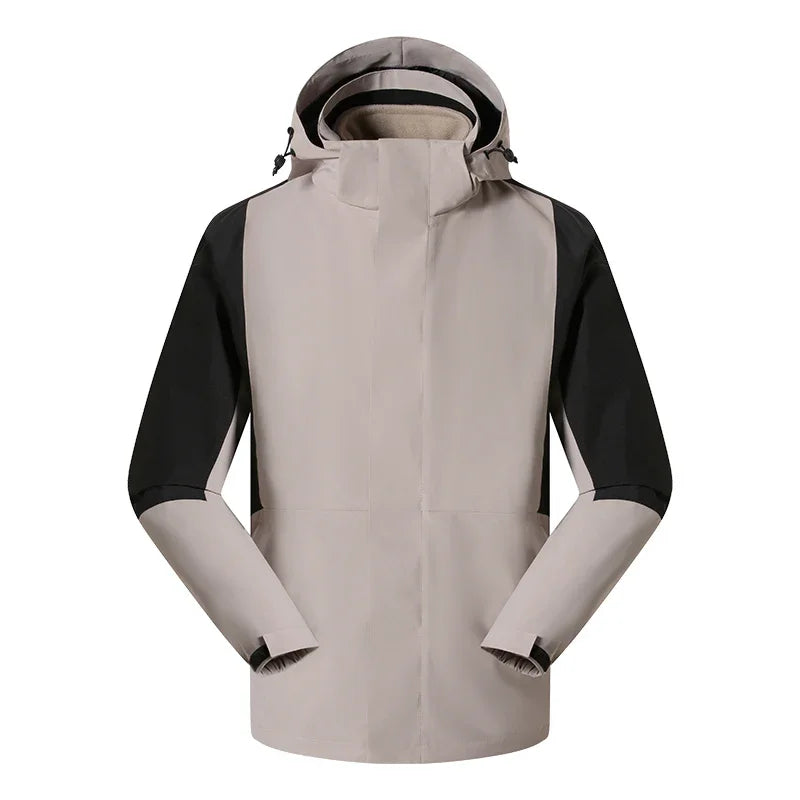 Wholesale Men Plus Size Lightweight Reversible Winter Tracksuit Windproof Waterproof Outdoor Sport Custom Logo High Collar