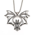 Vintage Gothic Mens Jewelry Stainless Steel Bat Pendants Necklace