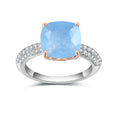 C8346 Abiding Shield New Plating Tech Gemstone Protected Fine Jewelry 925 Silver Rings for Sale