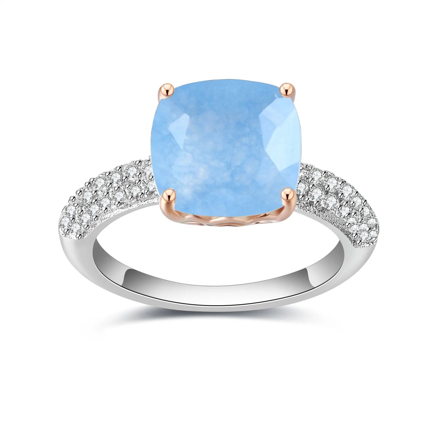 C8346 Abiding Shield New Plating Tech Gemstone Protected Fine Jewelry 925 Silver Rings for Sale