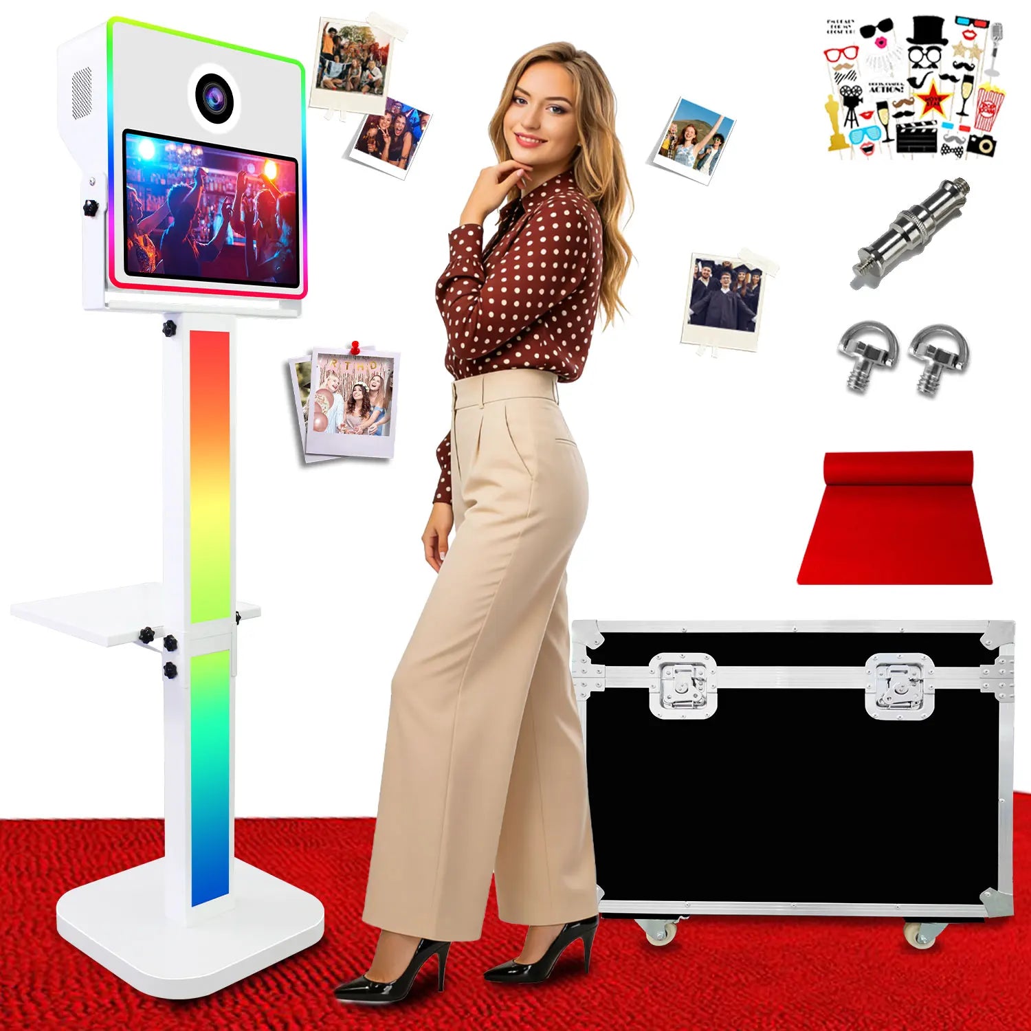 Advanced Camera Photo Booth Machine Compatible With Printer Touch Screen Portable Selfie DSLR Photobooth Shell for Party